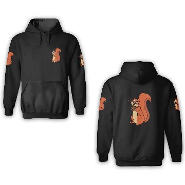 Discover Squirrel Pet Eating Nuts Funny Rodent Forest Animal Lovers Baseball Tees 3D Hoodies