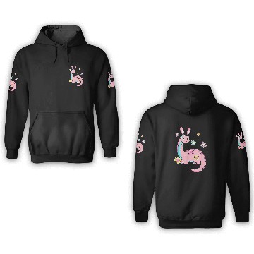 Discover brontosaurus bunny ears egg easter day dinosaur dino boys 3D Hoodies