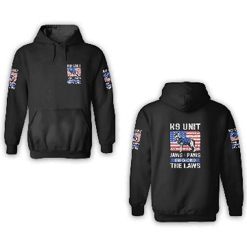 Discover K9 Unit Jaws And Paws Enforcing The Laws K9 Unit Police Baseball Tees 3D Hoodies