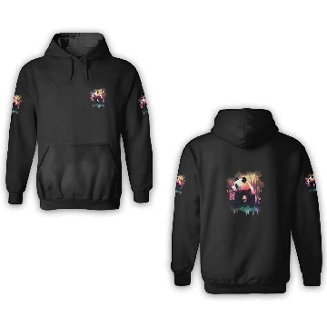 Discover Panda Pet Colorful Wilderness Nature Panda Reflection 3D Hoodies