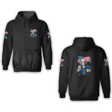 Discover Beer Fun Boozing Benjamin Franklin With Beer Mug Baseball Tees 3D Hoodies