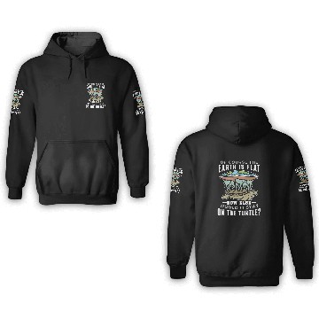 Discover Turtle Pet Flat Earth Turtle Design For Conspiracy Theorist Baseball Tees 3D Hoodies