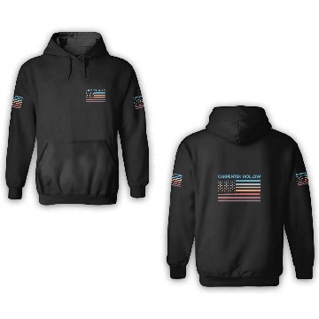Discover vintages Sunset American Flag Carpenter Hollow Pennsylvania 3D Hoodies