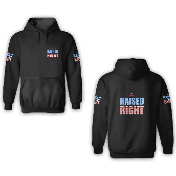 Discover Elephant Pet Raised Right Republican Elephant Funny Conservative Vote 3D Hoodies