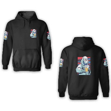 Discover Beer Fun USA president Ben Franklin having a beer Fun Baseball Tees 3D Hoodies