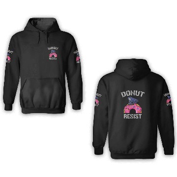 Discover Donut Resist Law Enforcement Cop Policeman Baseball Tees 3D Hoodies