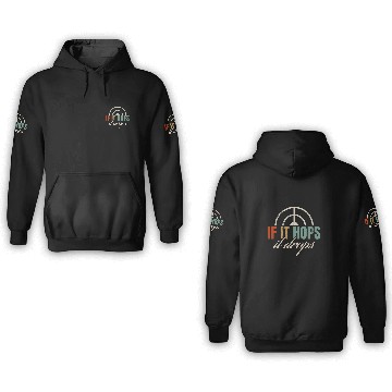 Discover Squirrel Pet Funny If It Hops It Drops Squirrel Hunting 3D Hoodies