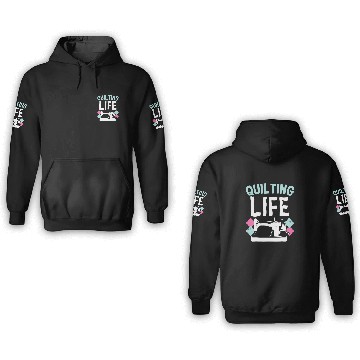 Discover Quilting Life Sewing Machine Fabric Patchwork Handcrafts Baseball Tees 3D Hoodies