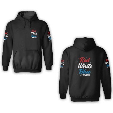 Discover Wines Fun Red White Blue and Vodka Too Baseball Tees 3D Hoodies