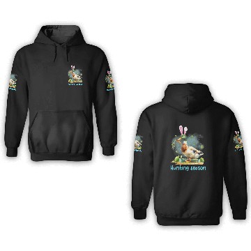 Discover Easter Bunny Easter Egg Hunting Season Funny Duck Hunting Baseball Tees 3D Hoodies