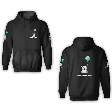 Discover Bear Pet Polar Bear Earth Day Everyday Hour 3D Hoodies