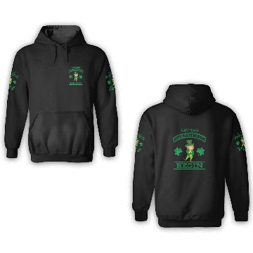 Discover Beer Fun Saint Patrick Let The Shenanigans Begin Green Beer Drinking 3D Hoodies