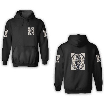 Discover Owl Pet Shadowed Owl Silent Night Observer 3D Hoodies
