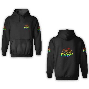 Discover Coffee Fun But first coffee rainbow Baseball Tees 3D Hoodies