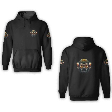 Discover Squirrel Pet Monkey Monkey Portrait Wildlife Exotic Ape 2 3D Hoodies