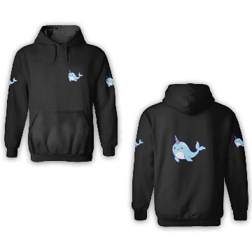 Discover Cute Sea Unicorns Rainbow Narwhal 3D Hoodies