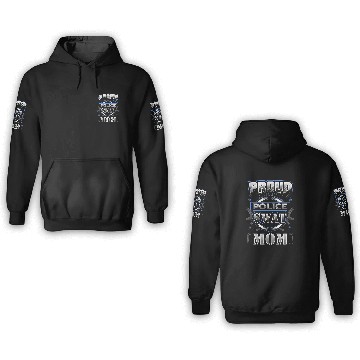 Discover Proud Police SWAT Mom Graphic 3D Hoodies