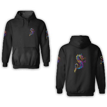 Discover Dragon Pet Cool Traditional Color Japanese Dragon Backside 3D Hoodies