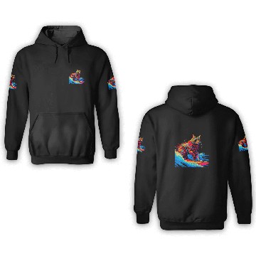 Discover Surfing Maine Coon Cat Surf 3D Hoodies