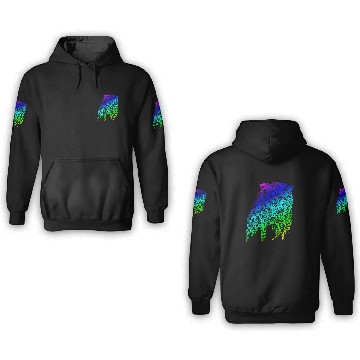 Discover Owl Pet Teal Gradient Hand Drawn Colorful Owl Bohemian Graphic 3D Hoodies