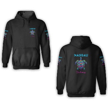 Discover Turtle Pet Nassau Bahamas Tribal Beach Sea Turtle 3D Hoodies