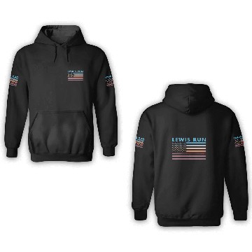 Discover vintages Sunset American Flag Lewis Run Pennsylvania Baseball Tees 3D Hoodies