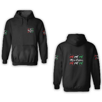 Discover Borzoi Merry Christmas Argyle Dog 3D Hoodies