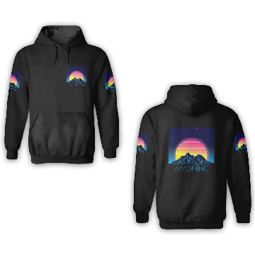 Discover Wyoming Mountains Pride Nature Hiking Camping Outdoors 3D Hoodies