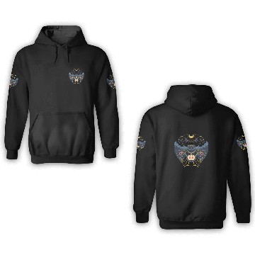 Discover Owl Pet Celestial Owl Mothman Cryptid Wings Astrology Stars Space 3D Hoodies