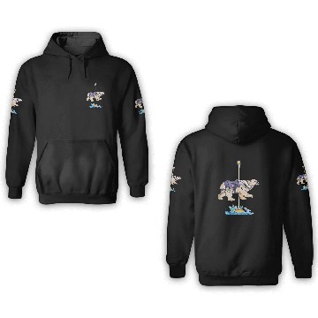 Discover Carousel Polar Bear Art 3D Hoodies