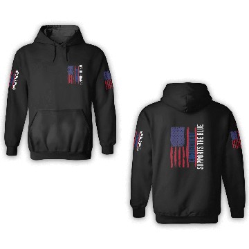 Discover Connecticut Backs the Blue American Flag Police Support Baseball Tees 3D Hoodies