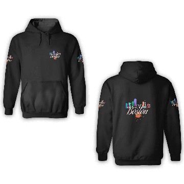 Discover Boston Skyline Colorful Art Baseball Tees 3D Hoodies