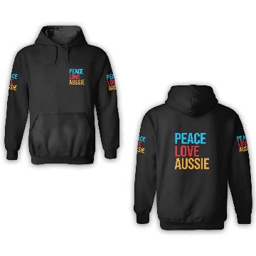 Discover Australian Shepherd Aussie Peace Love Aussie Baseball Tees 3D Hoodies