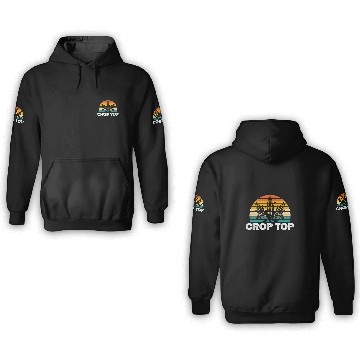 Discover Crop Top Corn Funny Maize Corn Lover Farmer Retro 3D Hoodies