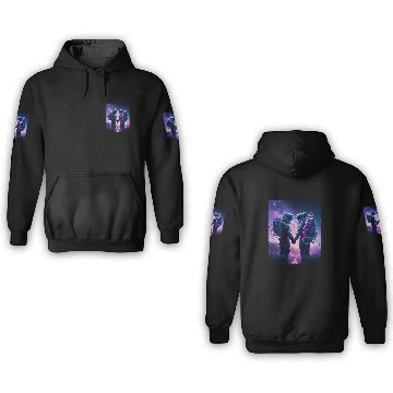 Discover Astronaut Love Couple Groovy Lavender Purple Galaxy Baseball Tees 3D Hoodies