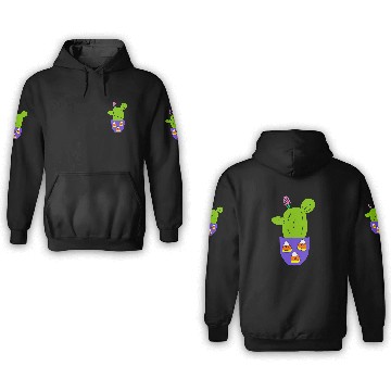 Discover Cactus In Halloween Candy Corn Pot Baseball Tees 3D Hoodies