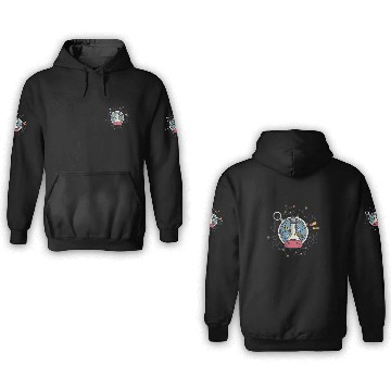 Discover Chemistry Flask Compass and Atoms Science Teacher 3D Hoodies