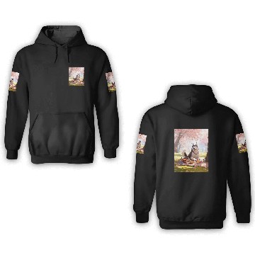 Discover Husky Cherry Blossom Funny Dog Picnic 3D Hoodies