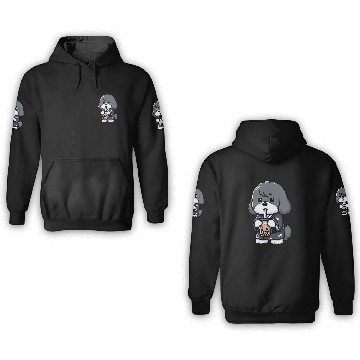 Discover Lhasa Apso Bubble Tea Funny Dog Boba 3D Hoodies