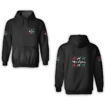 Discover English Pointer Merry Christmas Argyle Dog 3D Hoodies