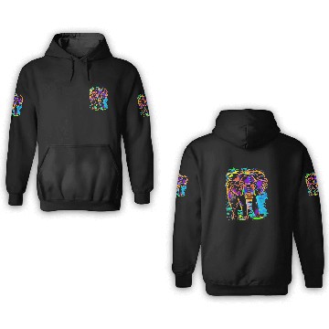 Discover elephant pop art Baseball Tees 3D Hoodies