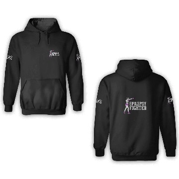 Discover Epilepsy Fighter Support Awareness Warrior Purple Gloves 3D Hoodies