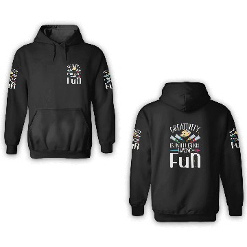 Discover Creativity Is Intelligence Having Fun Art Teacher Artist Baseball Tees 3D Hoodies