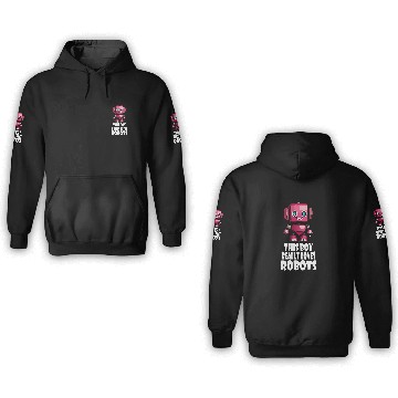 Discover This boy really loves robots Robotics for Kids Robot Baseball Tees 3D Hoodies