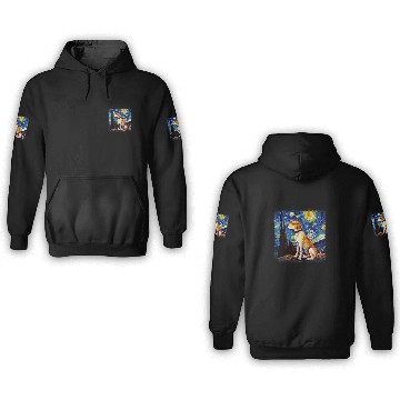 Discover Dog in starry night van gogh Beagle Baseball Tees 3D Hoodies
