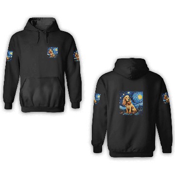 Discover Cocker Spaniel Starry Night For Dog Mom Dog Dad 3D Hoodies