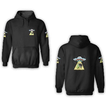 Discover Ufo Abduction Grasshopper Piano Player 21 3D Hoodies