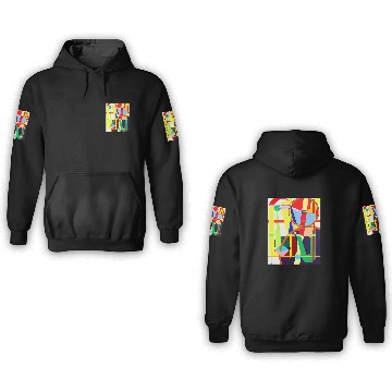 Discover Geometric Harmony Abstract Patterns on Cool Novelty 3D Hoodies