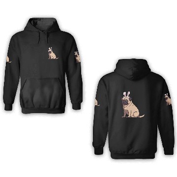 Discover Funny Easter Pug Dog Easter puggy Cute Pug Lover Baseball Tees 3D Hoodies