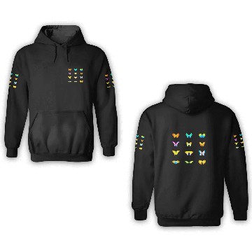 Discover Modern Abstract Butterfly Insect Animal Pattern Art Baseball Tees 3D Hoodies